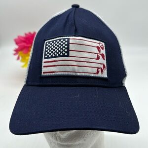 Madson Golf Red White Blue Golf Trucker Hat Adjustable HT6671C